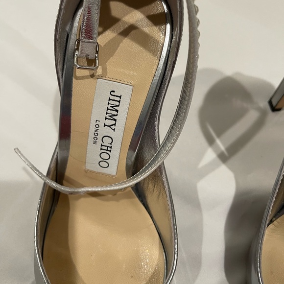 Jimmy Choo Silver Helix 100s! - Picture 3 of 11